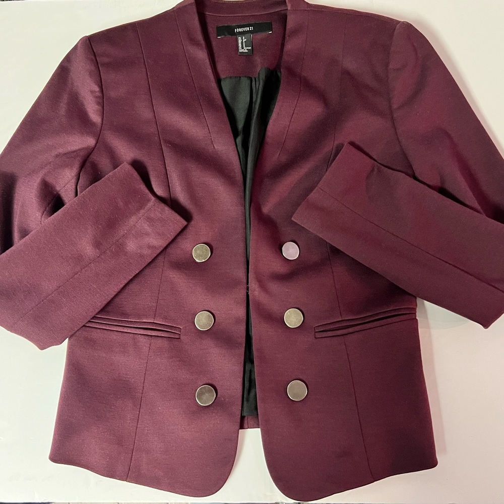 Forever 21 Deep Burgundy Blazer